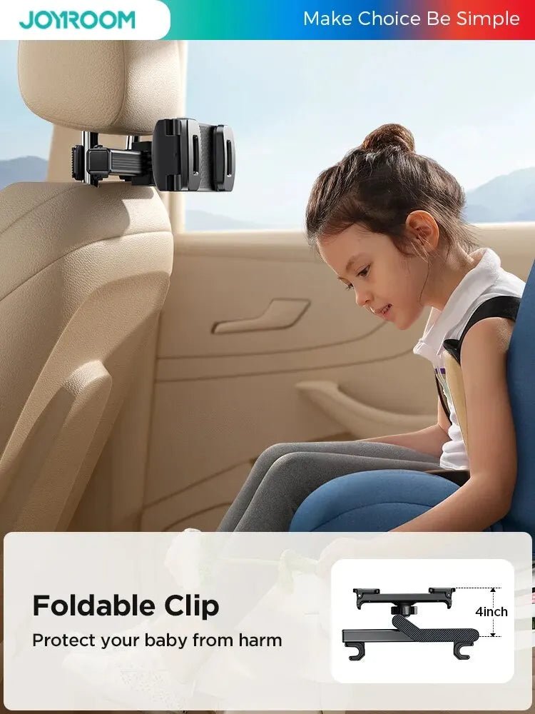 SUPPORT DE TELEPHONE ET TABLETTE UNIVERSEL DE 4,7 A 12,9 POUCE POUR APPUIE TETE DE VOITURE ROTATION 360° - Web-Bootik